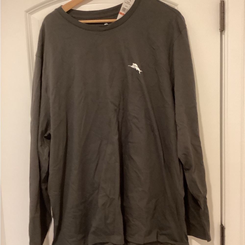 Tommy Bahama Charcoal Long Sleeve Tee